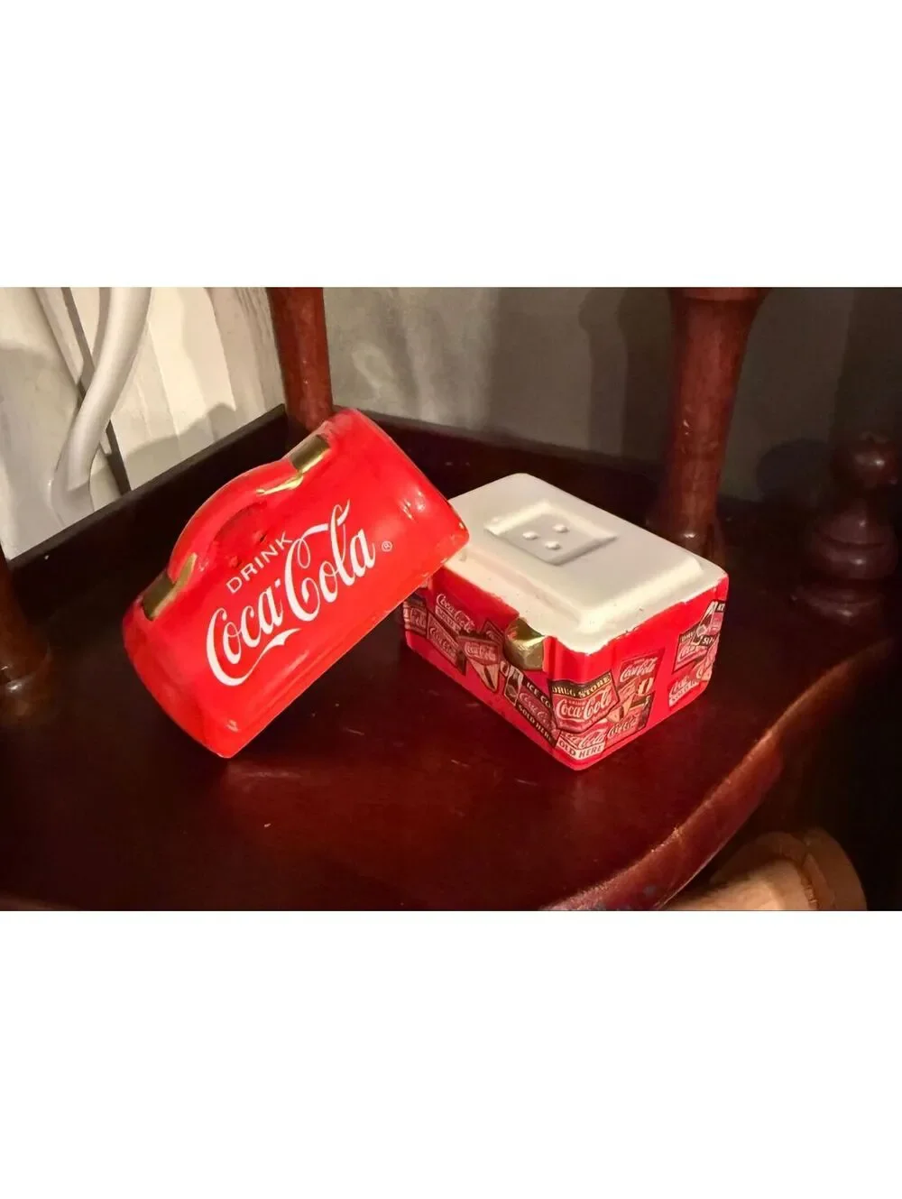 C16. COCA-COLA LUNCH BOX SALT & PEPPER SHAKER SET.